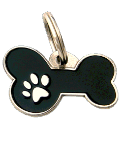 BONE MJAVHOV BLACK - pet ID tag, dog ID tags, pet tags, personalized pet tags MjavHov - engraved pet tags online